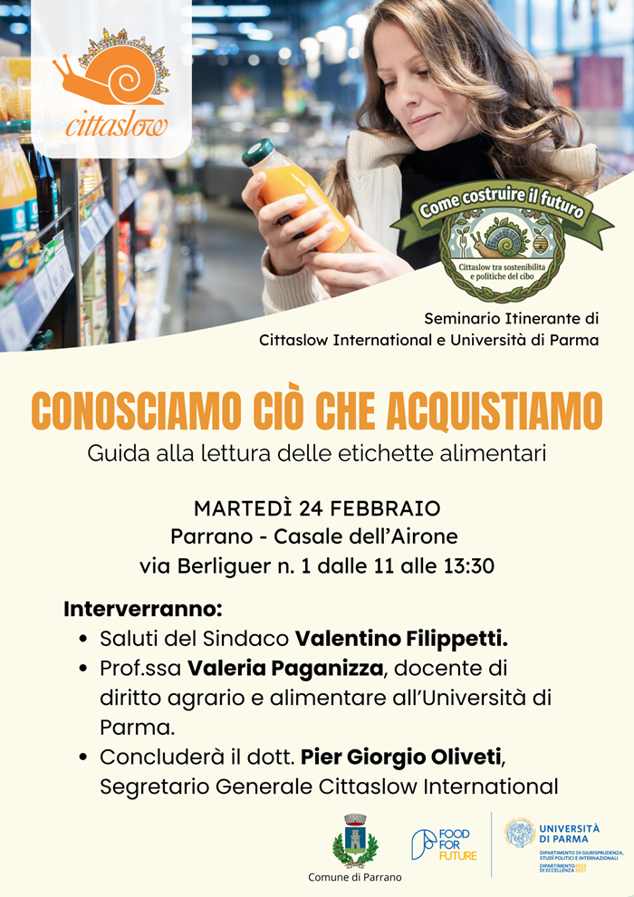 immagine notizia (ptn) Parrano, un seminario di Cittaslow per imparare a leggere le etichette alimentari